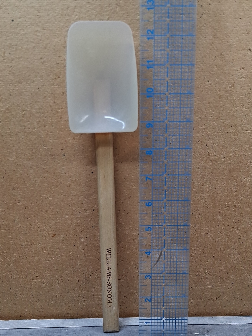 Williams Sonoma Cream Silicone Spatula with Natural Wood Handle